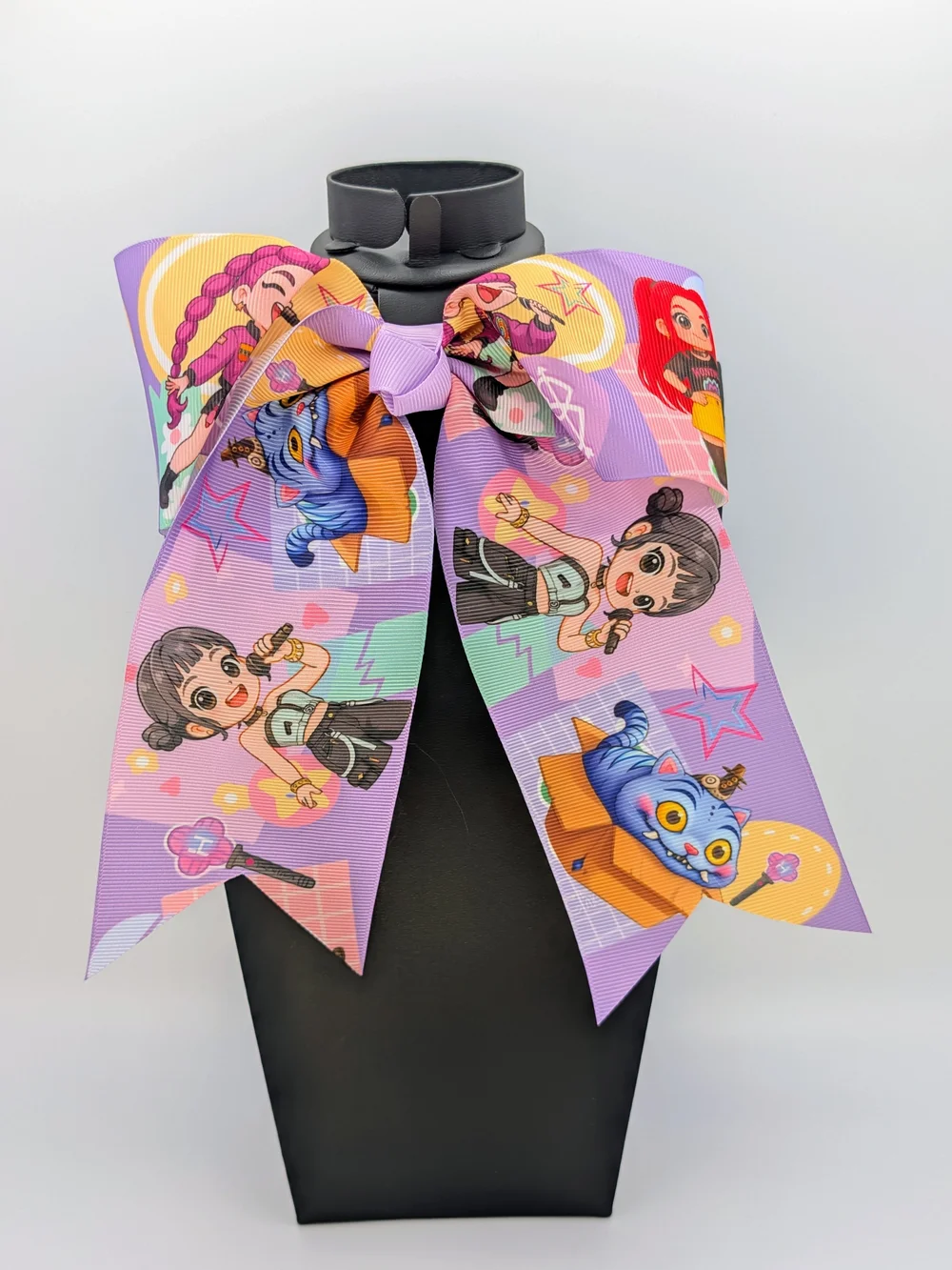 Kids Purple Kpop Demon Hunters Huntrix Hair Bow